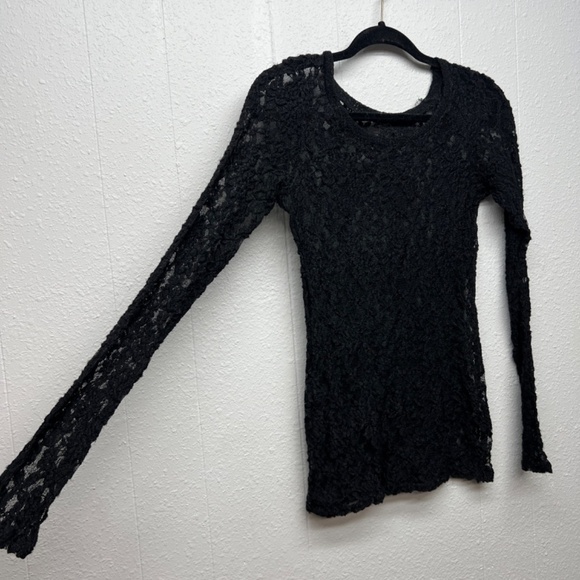 Lace Black Top XS Witchy Goth Whimsigoth Punk Rockabilly Festival Emo Renassance - Picture 4 of 10